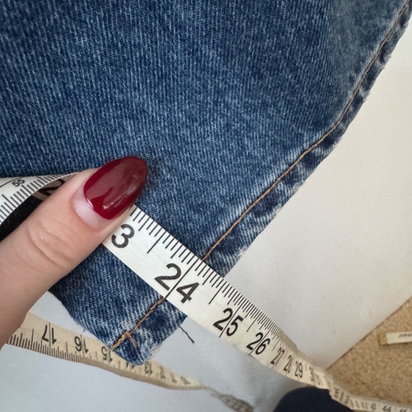 Veronica Beard Ines Girlfriend Lace Up High Rise denim jeans stone blue 30 - Picture 7 of 8